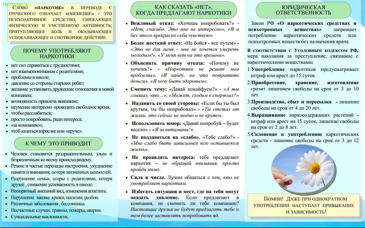 Профилактика наркомании.